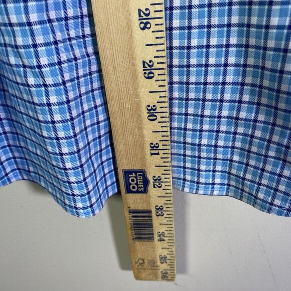 Peter Millar Crown Finish Shirt Mens XL Check Plaid Button Up Flannel Dress - Picture 9 of 13